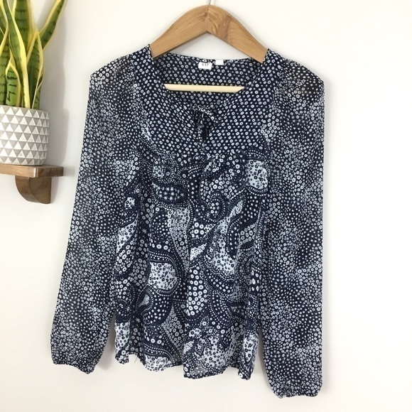 Gap Star Floral‎ Print Peasant Blouse Top - Picture 2 of 7